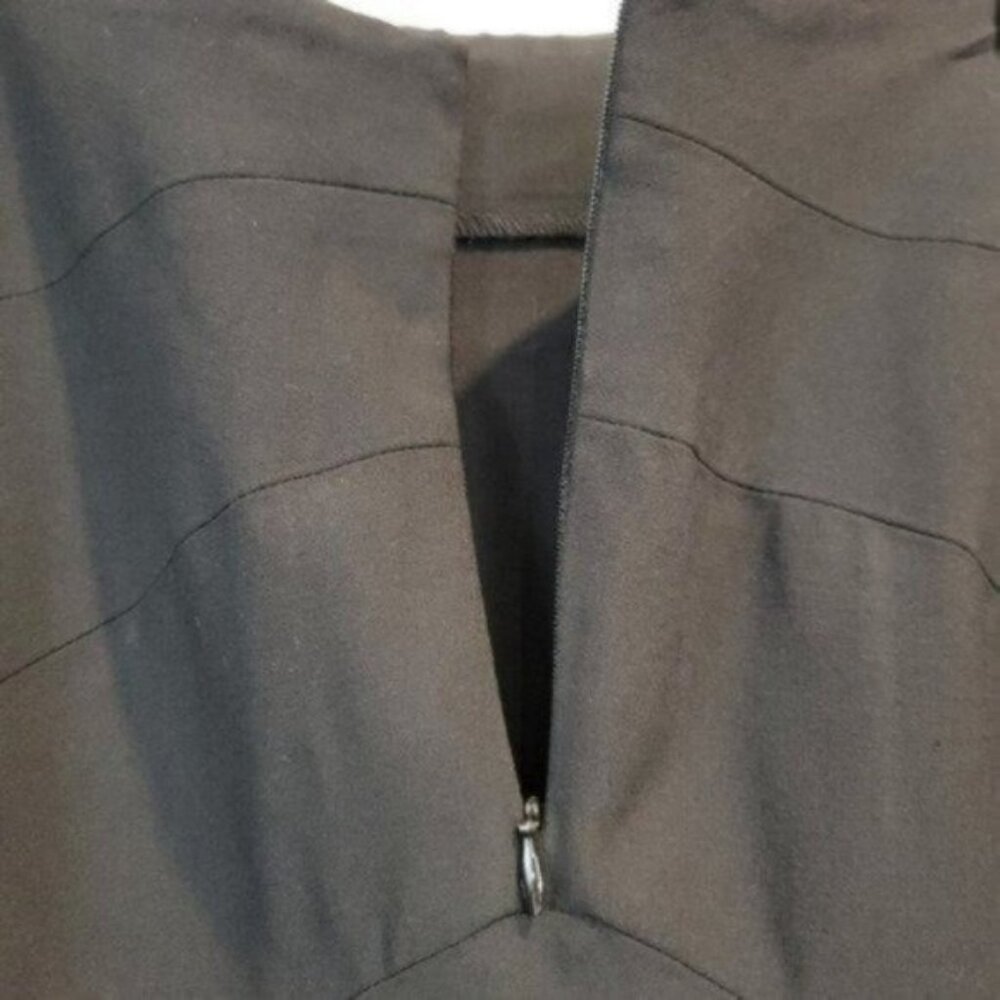 Yigal Azrouel | Wool Blend A line Knee Length High Low Skirt Black - Picture 10 of 10